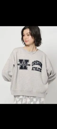 niko and...　ブラッシュエンブロ裏毛プルオーバー　グレー　M