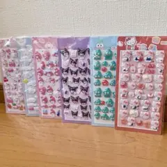 【売り尽くし】サンリオ　ボンボンドロップシール　全6種類セット