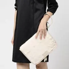 スタイロ エコファークラッチバッグ 白