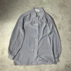 00's vintage 長袖シャツ グレー 光沢感 archive y2kのサムネイル