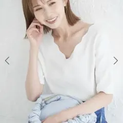 洗える・接触冷感 Vネックニットプルオーバー ロペピクニックのサムネイル