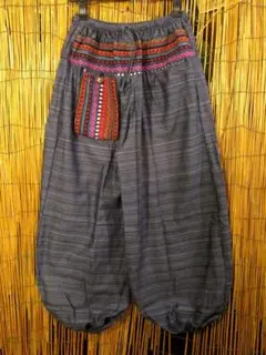 【ＳＡＬＥ】④新品＊男女兼用＊コットン素材＊ゲリ生地ライン＊アラジンパンツ