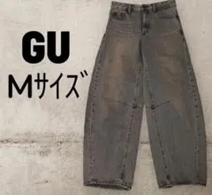 GU ブラウン バレルレッグデニム Aライン