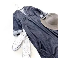 【人気完売品】Lee×チャオパニックティピー コラボ ダメージデニムワンピース