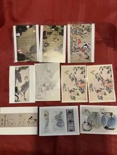 日本画ポストカードセット 10枚◆伊藤若冲・葛飾北斎他