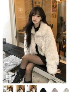 2Way襟プードルファーコート[ask79]