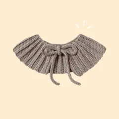 つけ襟　ハンドメイド　かぎ編み　編み物　犬猫　ぬいぐるみ