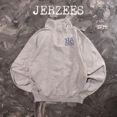 JERZEES トレーナー　HA SWIM ハーフジップ　刺繍ロゴ　グレー