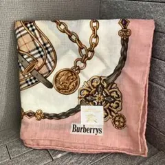 【訳あり】Burberrys チェーン・バッグ　デザイン ハンカチ　ノバチェック