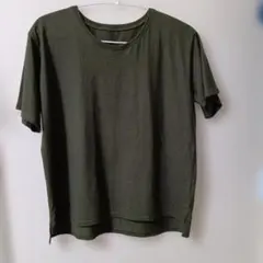 汗染み防止Tシャツ ダークカーキ 3L　①のサムネイル