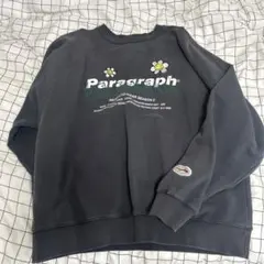 Paragraph スウェット PO8 グレー Paragraph P08 パラグラフ ミックスロゴ バーコード スウェット