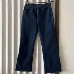 UNIQLO ダークブルー フレアパンツ 28