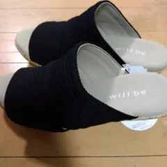 新品未使用タグ付きサンダルMブラックのサムネイル
