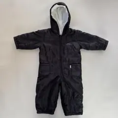 黒のフリース裏地付きジャンプスーツ 90