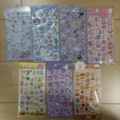 ぷくぷくシール　立体シール　まとめ売り　動物　アニマル　7点