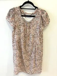 anysis 花柄 フレンチスリーブワンピース