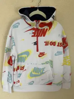 ナイキ　NIKE キッズ　ハーフジップ　パーカー 総柄