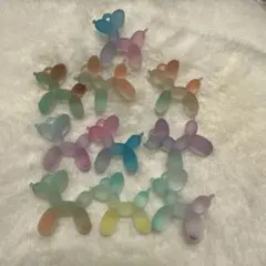 アクリルグラデーションバルーンドックチャーム10個#3