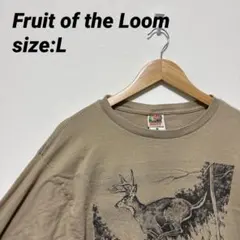 ち*る様 【US古着】90s フルーツオブザルーム ロンT クルーネック L