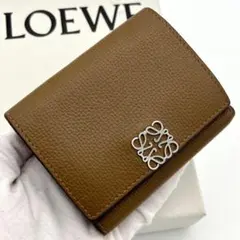LOEWE アナグラム トライフォールド ウォレット 三つ折り財布 ブラウンのサムネイル