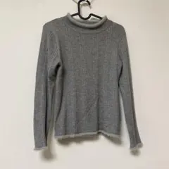 mysty woman グレー ハイネック ニット レディース 長袖 セーター