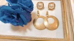 ハンドメイド✩.*˚ピアス✩.*˚ゴールド✩.*˚パール