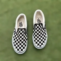 【美品】Vans チェッカーボード スリッポン