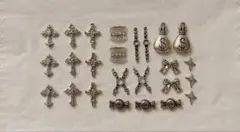ネイルパーツ　シルバーパーツセット　セット売り　25個