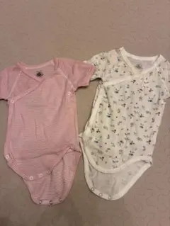プチバトー　ベビー肌着 2点セット