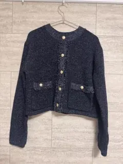 GU ネイビー カラージャケット ボタン付き