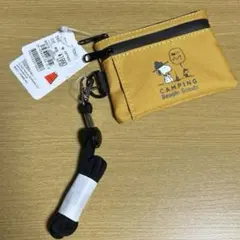 【新品】 PEANUTS スヌーピー ネックストラップ付 パスケース イエロー