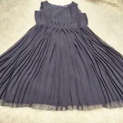 anyFAM　エニィファム　ノースリーブプリーツワンピース　ウエストゴム　L相当