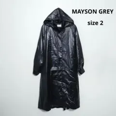 MAYSON GREY ロングコート 光沢 ブラック 2 モッズコートのサムネイル