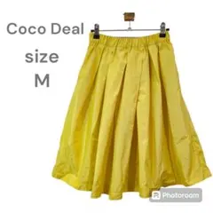 Coco Deal　ココディール　フレアスカート　ひざ丈　イエロー　Ｍ　古着