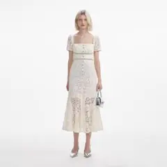 セルフポートレイト レース オフショルダー 白 UK8 未使用 結婚式 二次会 セルフポートレイト レース オフショルダー 白 UK8 未使用 結婚