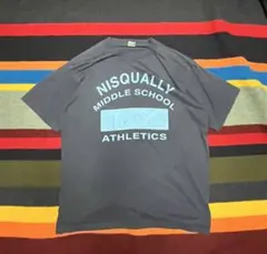 90s フルーツオブザルーム カレッジTシャツ USA製 古着 4段プリント