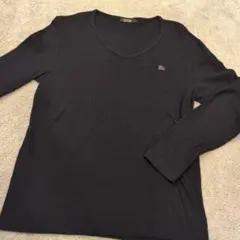 ほぼ未使用　BURBERRY BLACK LABEL ネイビー Vネックニット