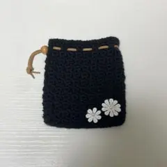 編み物 巾着 ポーチ ハンドメイド