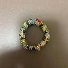 カラフルビーズ ヘアゴム
