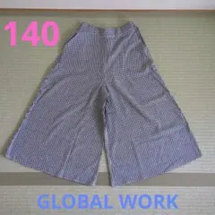 GLOBAL WORK グローバルワーク 140 ギンガムチェックワイドパンツ