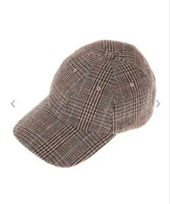 INGNI レディース キャップ 帽子 チェック柄 グレンチェック ブラウン