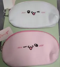 らぶいーず　ポーチ　ペンポーチ　ペンケース　化粧ポーチ　ピンク　白　ふわふわ