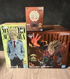 僕のヒーローアカデミア ヒロアカ 一番くじ B賞 D賞 F賞　爆豪勝己　セット