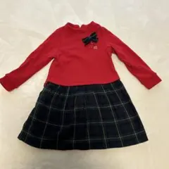 ミキハウス　ワンピース 120cm 赤