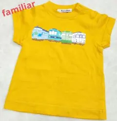 familiar　半袖Tシャツ　綿100%　電車　鉄道　オレンジ　イエロー