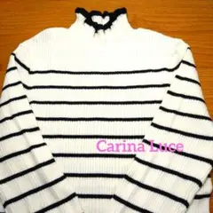 Carina Luce（カリーナルーチェ）ストライプ ハイネック ニットセーター
