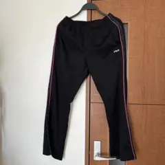 FILA ジャージ パンツ ブラック ピンクライン