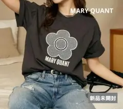 MARY QUANT 異素材デイジーアートTEE チャコールグレー