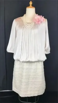 新品【BELLE MEISON】ツイード切替ワンピース◇11号◇入園式 入学式