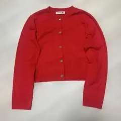 アプワイザーリッシェ ハート釦カーディガン　赤